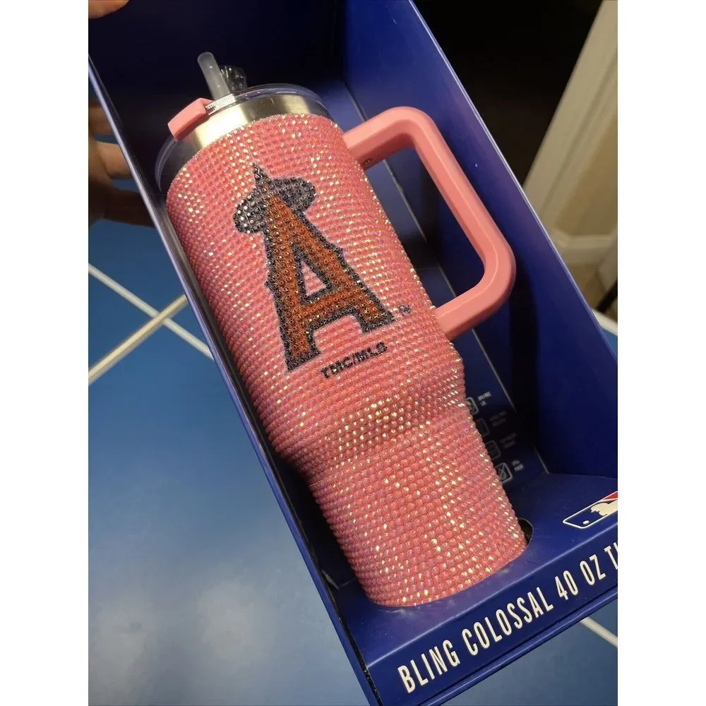 Bling Colossal 46oz Rhinestone Tumbler MLB Los Angeles Angels NIB‎ Mike trout